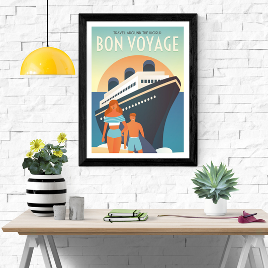 Bon Voyage Wall Art Poster