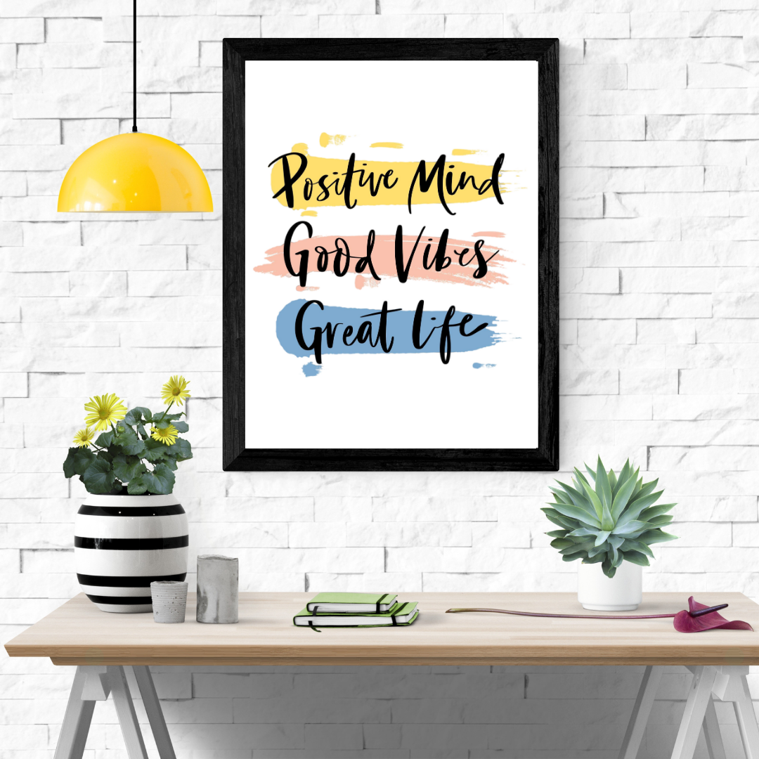 Positive Mind Wall Art Poster