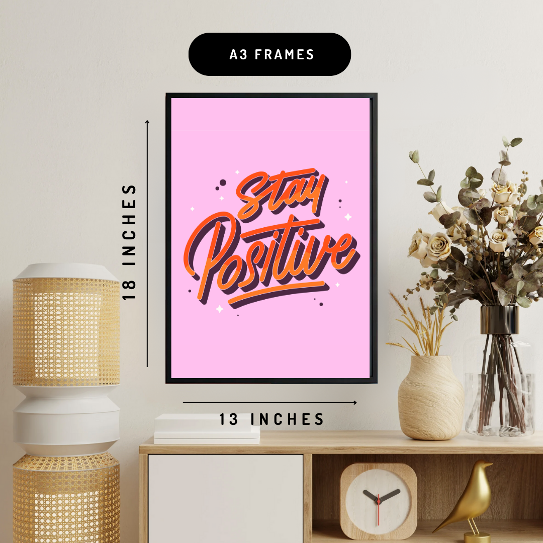Stay Positive Wall Art Poster