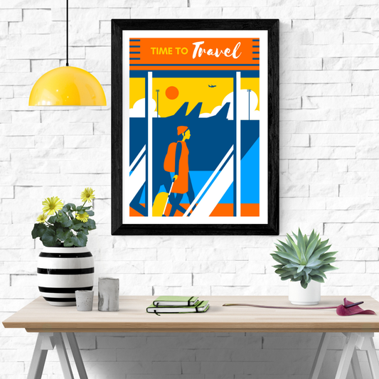 Travel Time Wall Art Poster