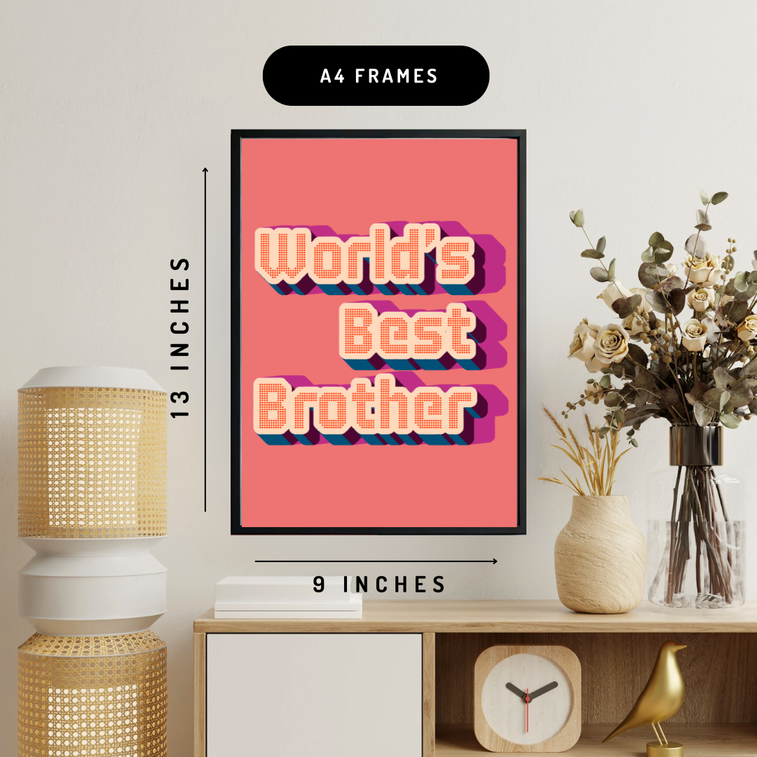 World's Best Brother Wall Art Poster