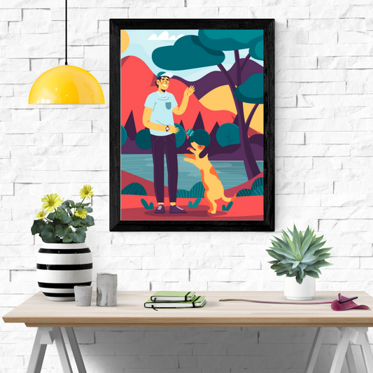 Playful Buddy Wall Art Poster
