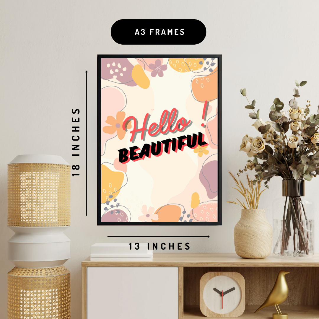 Hello Beautiful Wall Art Poster