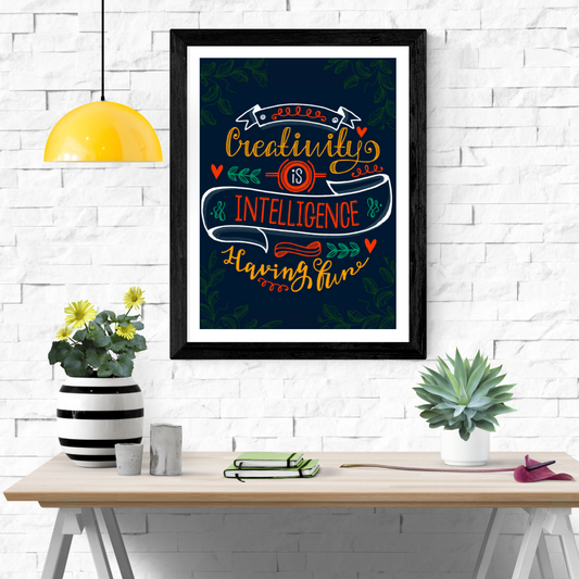 Creativity & Intelligence Wall Art Poster