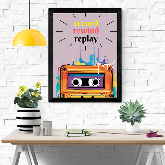 Replay Cassette Wall Art Poster