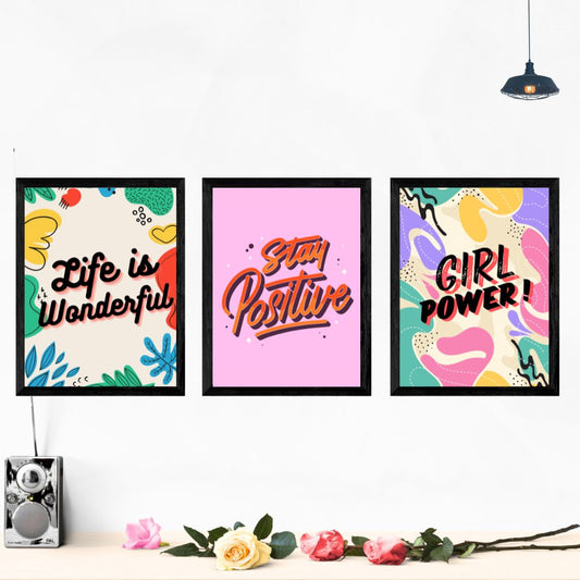 Good Vibes Set Of 3 Wall Art Posters