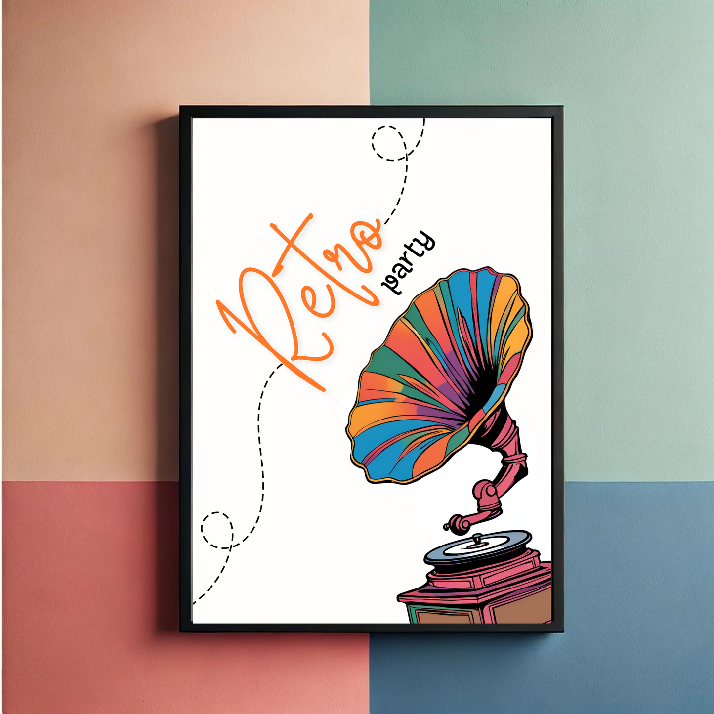 Retro Party Wall Art Poster