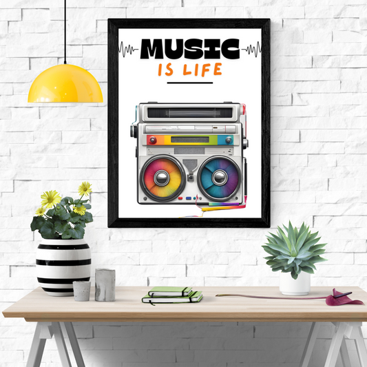 Music is Life Wall Art Poster