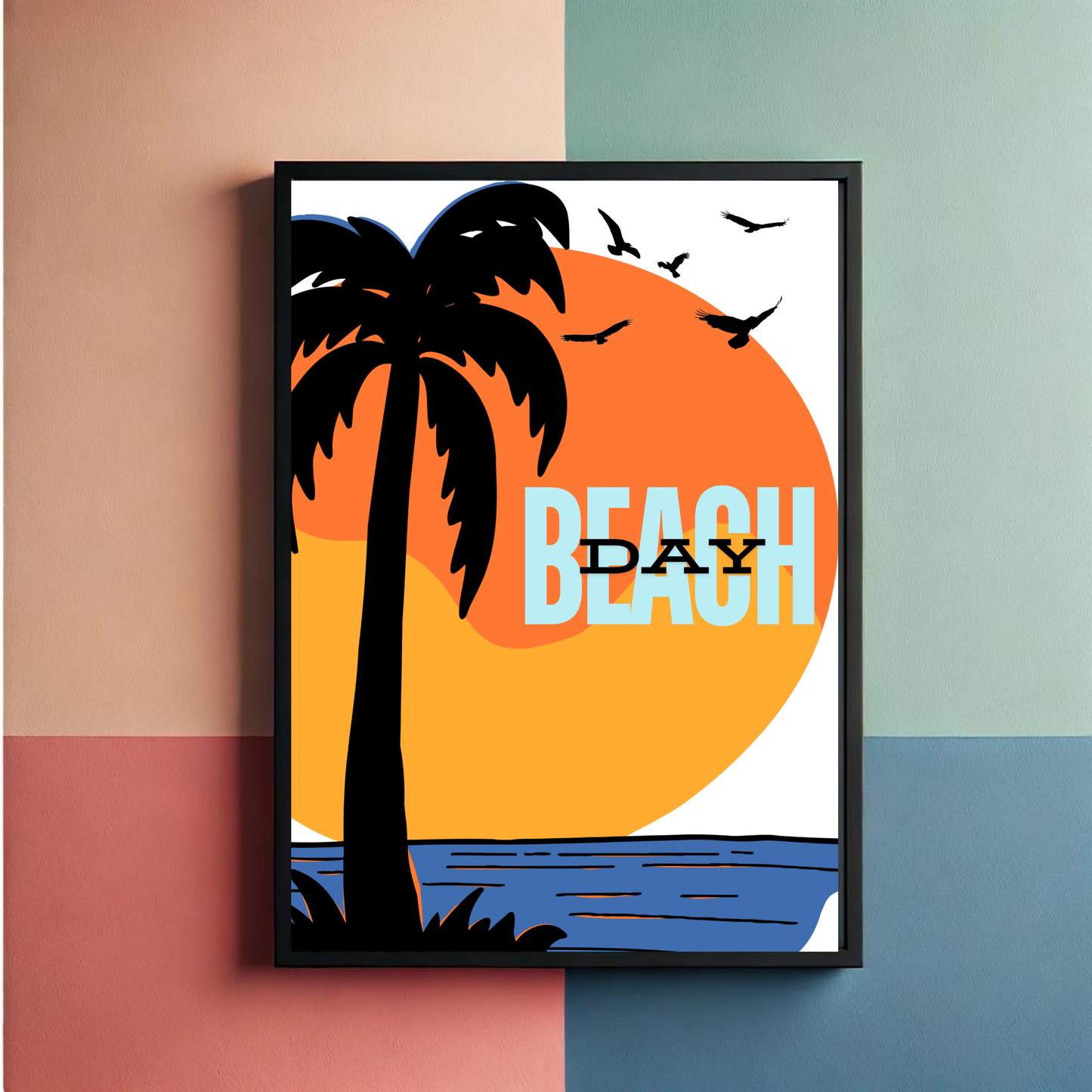 Beach Day Wall Art Poster